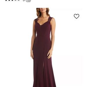 Wine colored long formal dress, new with tags, size 12